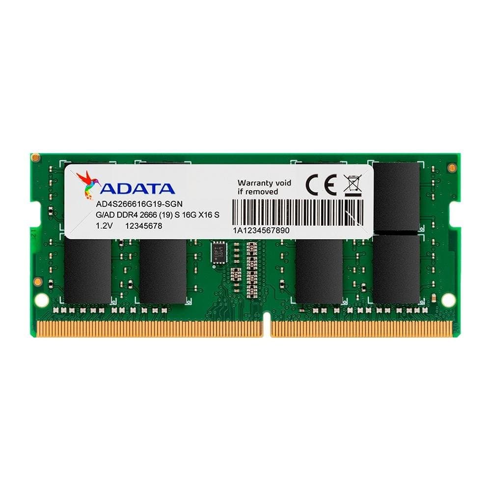 ADATA Premier 16GB DDR4 SO-DIMM ADATA Premier 16GB (1x16GB) DDR4 SO-DIMM 2666MHz CL19 Verde - AD4S266616G19-SGN