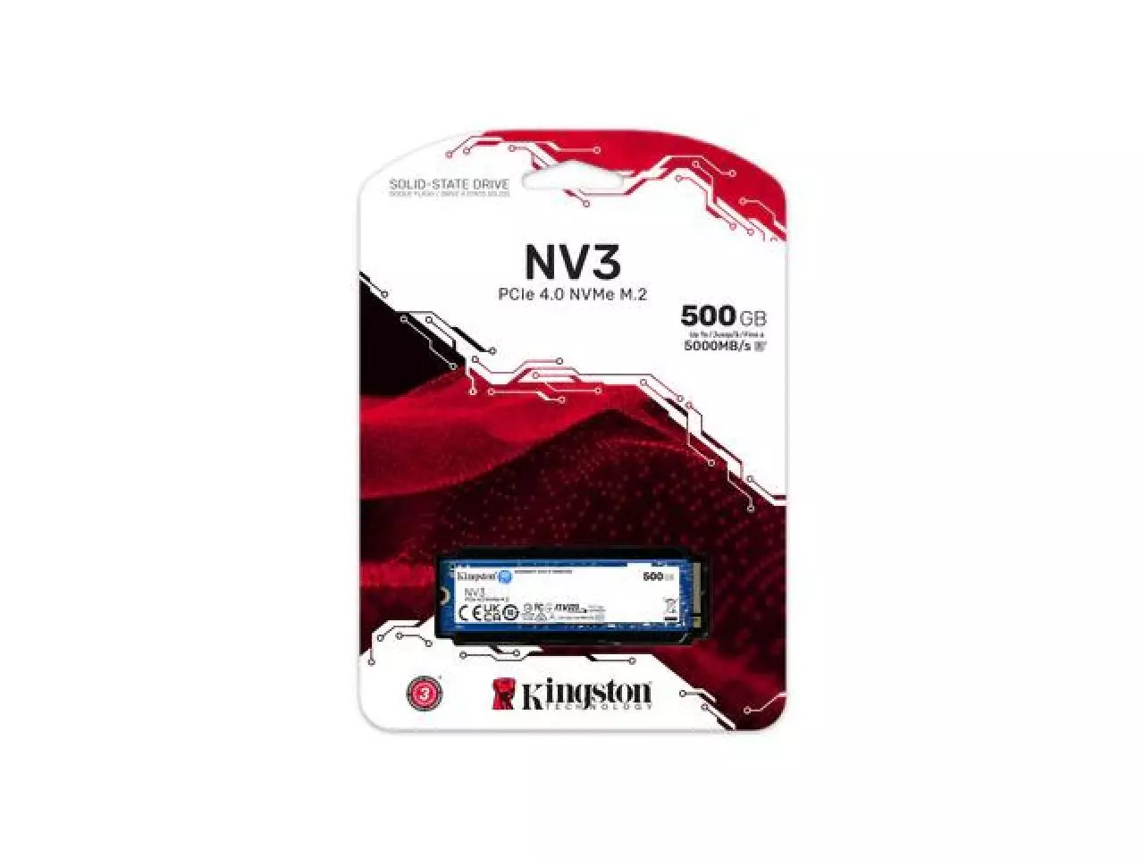 Kingston NV3 500GB SSD NVMe Gen 4 - SNV3S/500GB Kingston NV3 500GB SSD NVMe Gen 4 - SNV3S/500GB