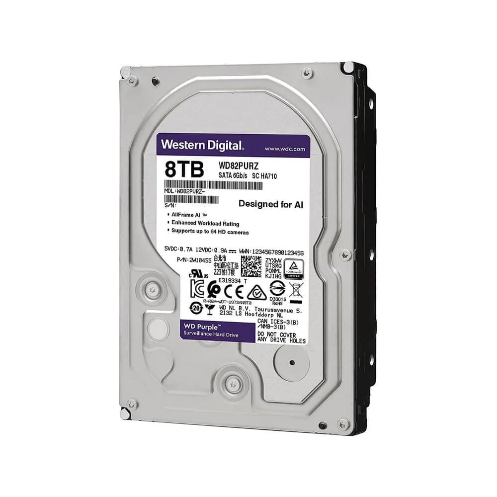 Western Digital WD Purple 8TB HDD SATA III - WD82PURZ Western Digital WD Purple 8TB HDD SATA III - WD82PURZ