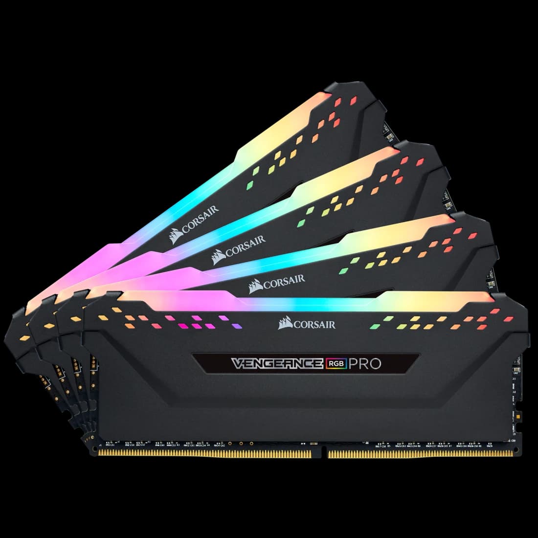 Corsair Vengeance RGB Pro 32GB (4x8GB) DDR4 Corsair Vengeance RGB Pro 32GB (4x8GB) DDR4 3200MHz CL16 Preto - CMW32GX4M4C3200C16