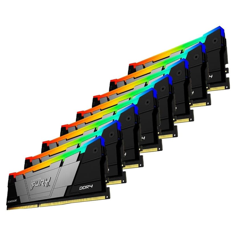 Kingston Fury Renegade RGB 256GB (8x32GB) DDR4 3200MHz CL16 Preto - KF432C16RB2AK8/256