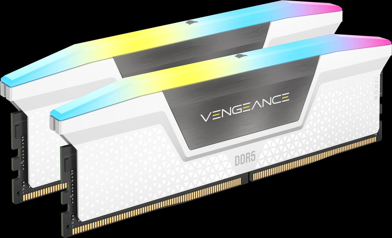 Corsair Vengeance RGB 32GB (2x16GB) DDR5 Corsair Vengeance RGB 32GB (2x16GB) DDR5 7200MHz CL34 Branco - CMH32GX5M2X7200C34W