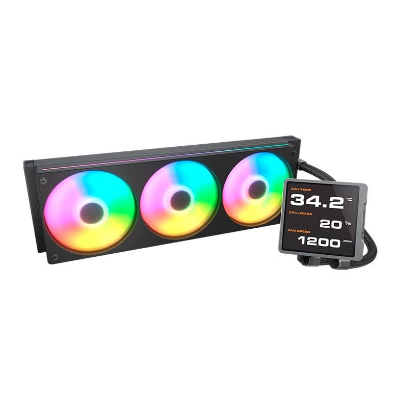 Water Cooler Cougar Poseidon Vistek Pro 360mm ARGB Water Cooler Cougar Poseidon Vistek Pro 360mm ARGB Preto - 3MPVP360.0001