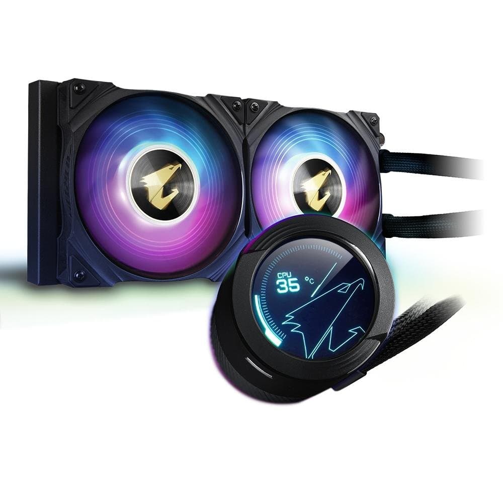 Water Cooler Gigabyte AORUS WATERFORCE X 240 240mm RGB Water Cooler Gigabyte AORUS WATERFORCE X 240 240mm RGB Preto - GP-AORUS WATERFORCE X 240