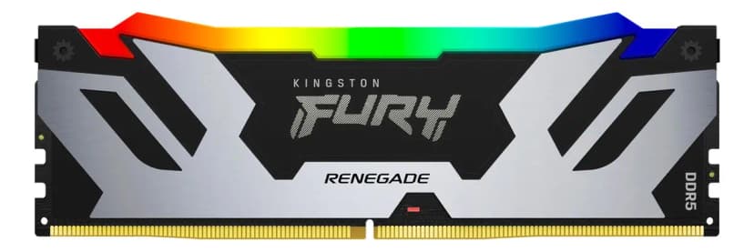 Kingston Fury Renegade RGB 16GB (1x16GB) DDR5 6000MHz CL32 Preto, Prata - KF560C32RSA-16