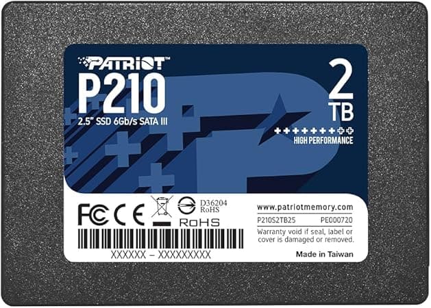 Patriot P210 2TB SSD SATA III - P210S2TB25 Patriot P210 2TB SSD SATA III - P210S2TB25