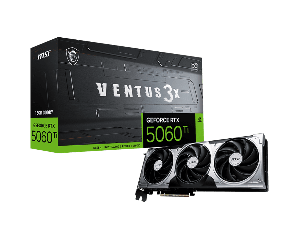 RTX 5060 Ti 16GB MSI RTX 5060 Ti 16GB Ventus 3X OC