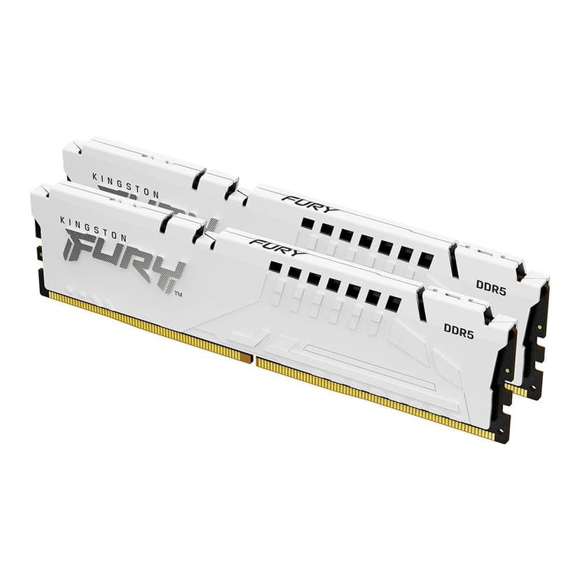 Kingston Fury Beast 32GB (2x16GB) DDR5 6400MHz CL32 Branco - KF564C32BWEK2-32
