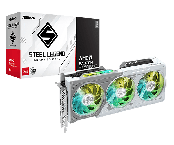 RX 9060 XT 8GB ASRock RX 9060 XT 8GB Steel Legend OC