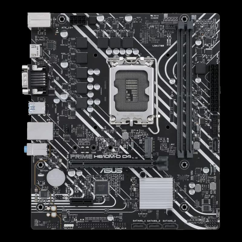 ASUS PRIME H610M-D D4 LGA1700 Micro-ATX DDR4 ASUS PRIME H610M-D D4 LGA1700 Micro-ATX DDR4