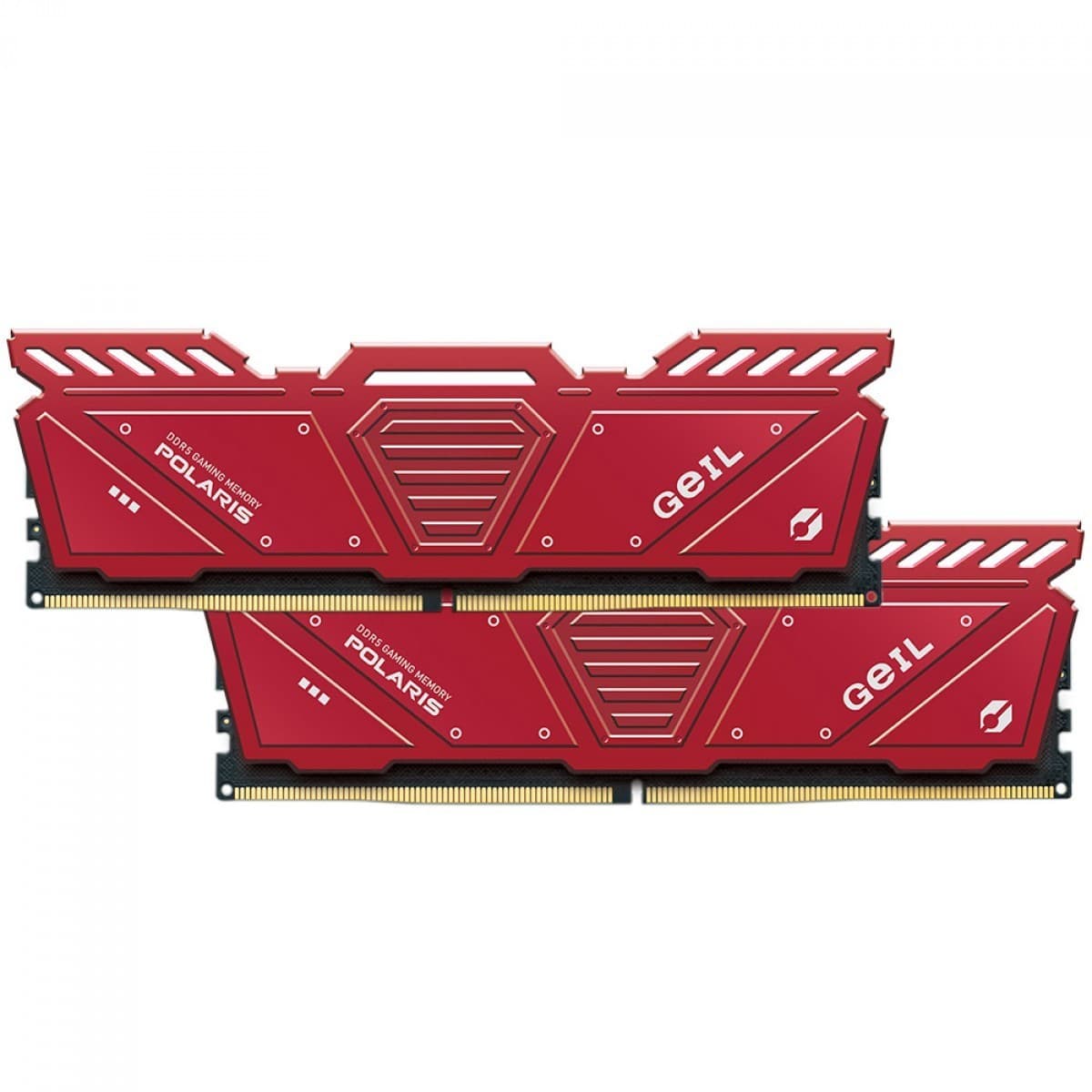 Geil Polaris 32GB (2x16GB) DDR5 Geil Polaris 32GB (2x16GB) DDR5 5600MHz CL38 Vermelho - GOR532GB5600C38ADC