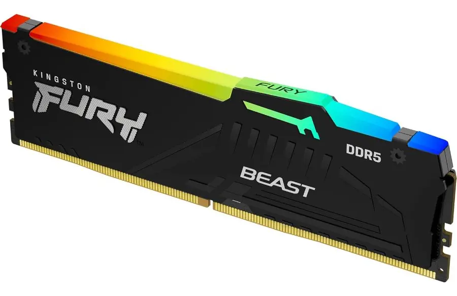 Kingston Fury Beast RGB 16GB (1x16GB) DDR5 Kingston Fury Beast RGB 16GB (1x16GB) DDR5 6800MHz CL34 Preto -  KF568C34BBA-16