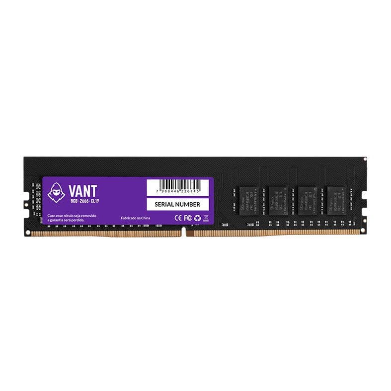 Mancer Vant 8GB DDR4 Mancer Vant 8GB (1x8GB) DDR4 2666MHz CL19 Preto - MCR-VNT2666-8GB