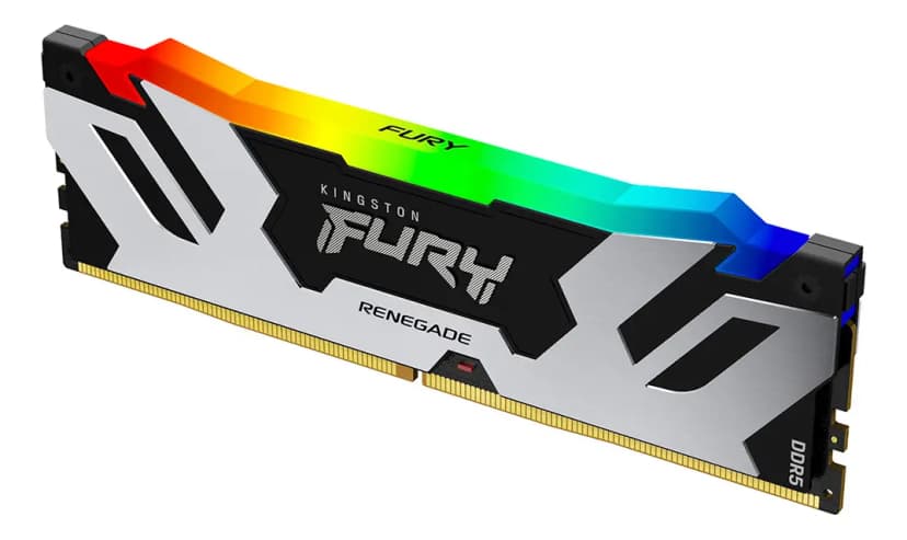Kingston Fury Renegade RGB 24GB (1x24GB) DDR5 6400MHz CL32 Preto, Prata - KF564C32RSA-24
