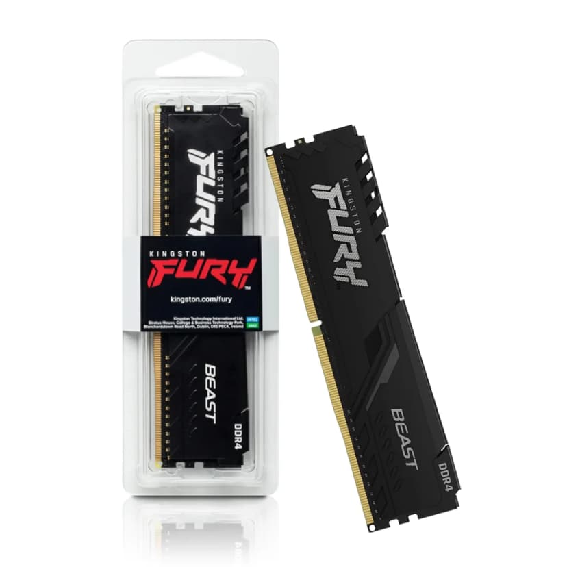 Kingston Fury Beast 8GB (1x8GB) DDR4 3200MHz CL16 Preto - KF432C16BB/8