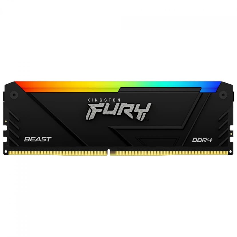 Kingston Fury Beast RGB 16GB (1x16GB) DDR4 3200MHz CL16 Preto - KF432C16BB2A/16