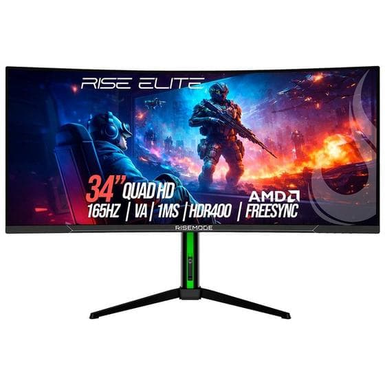 Rise Mode Elite 34" WQHD 165Hz VA - RM-MOG-34C1652K-B Rise Mode Elite 34" WQHD 165Hz VA - RM-MOG-34C1652K-B