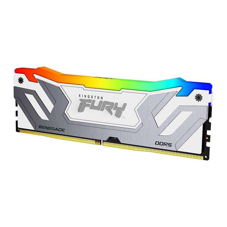 Kingston Fury Renegade 24GB (1x24GB) DDR5 Kingston Fury Renegade 24GB (1x24GB) DDR5 8800MHz CL42 Branco, Prata - KF588CU42RWA-24