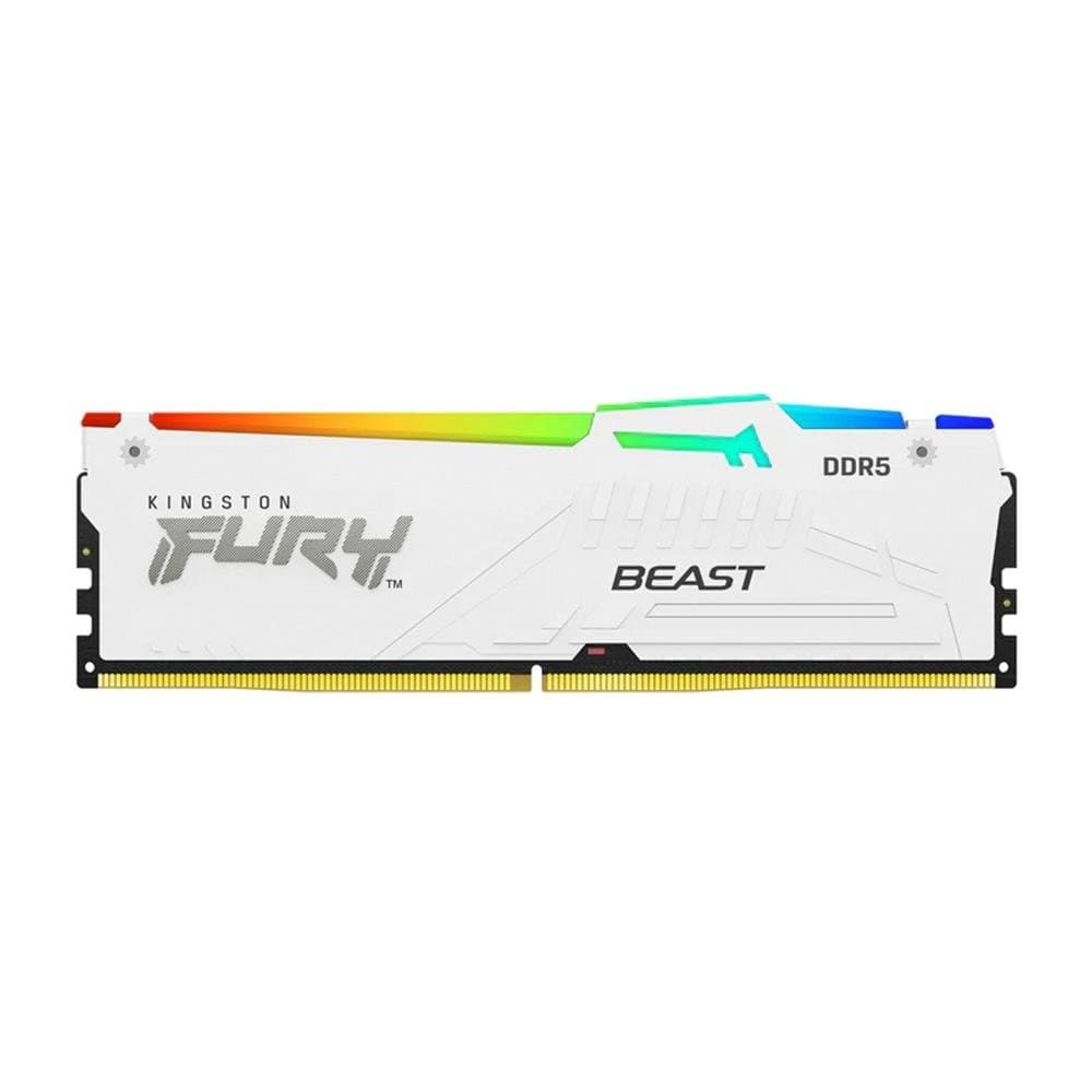 Kingston Fury Beast RGB 16GB (1x16GB) DDR5 Kingston Fury Beast RGB 16GB (1x16GB) DDR5 5600MHz CL36 Branco - KF556C36BWEA-16