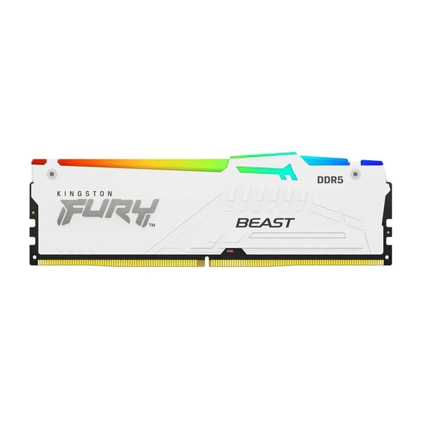 Kingston Fury Beast RGB 16GB (1x16GB) DDR5 5600MHz CL36 Branco - KF556C36BWEA-16