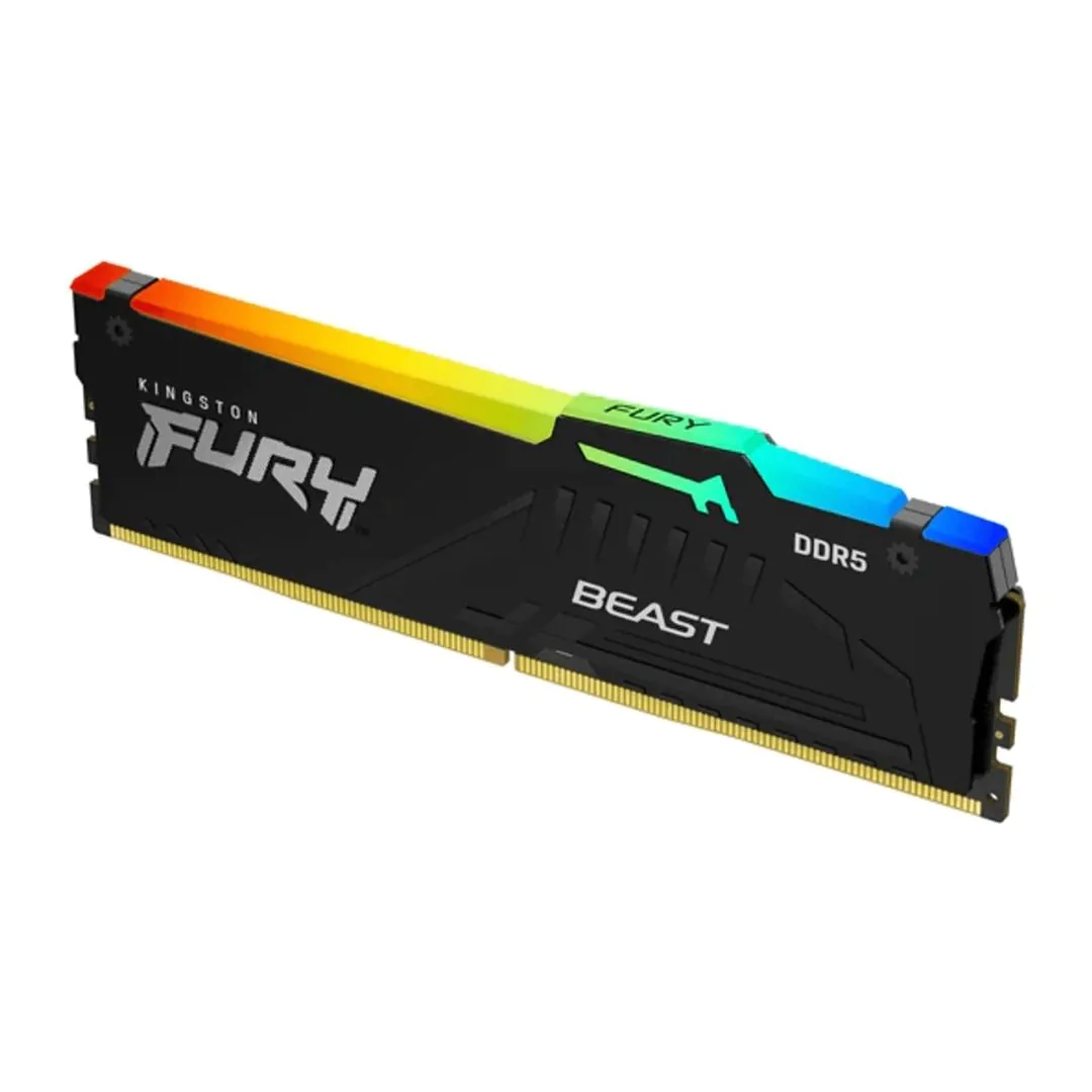 Kingston Fury Beast RGB 32GB (1x32GB) DDR5 5200MHz CL40 Preto - KF552C40BBA-32