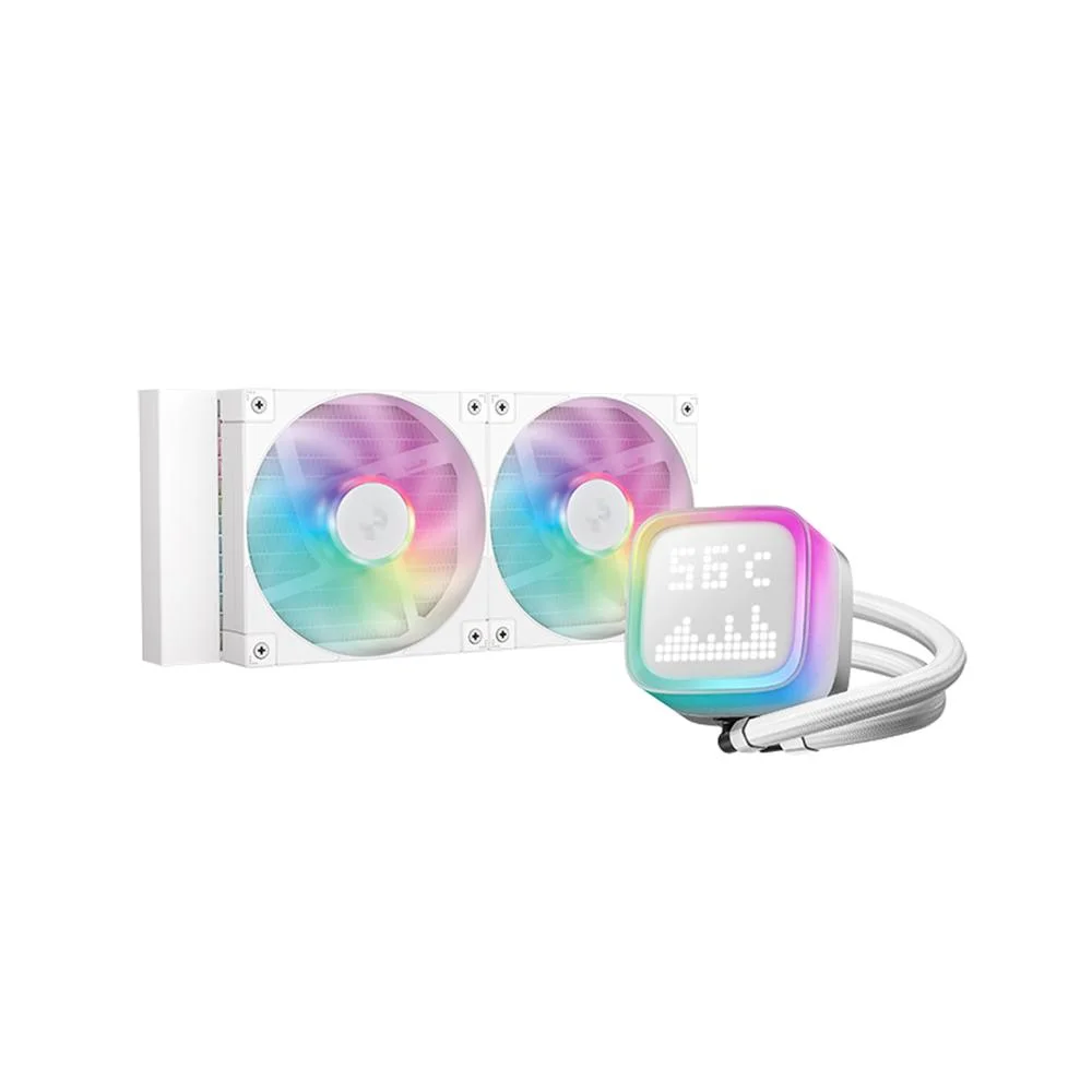 Water Cooler DeepCool LP240 240mm RGB Water Cooler DeepCool LP240 240mm RGB Branco - R-LP240-WHMSMC-G-1