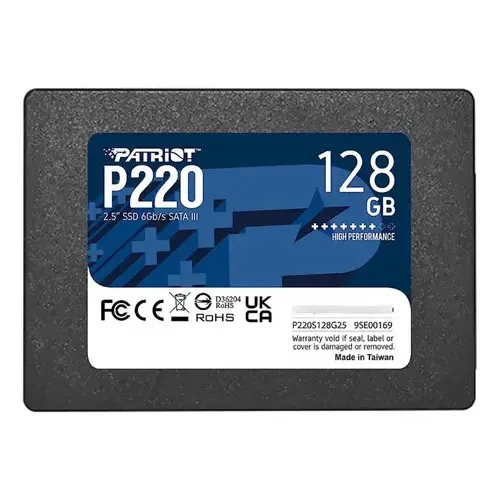 Patriot P220 128GB SSD SATA III - P2205128G25 Patriot P220 128GB SSD SATA III - P2205128G25