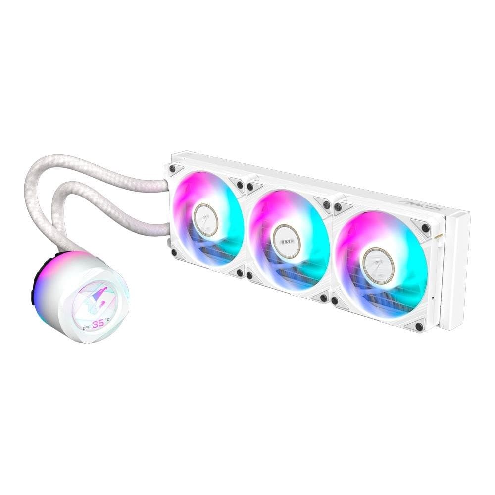 Water Cooler Gigabyte AORUS WATERFORCE X II 360 ICE 360mm RGB Water Cooler Gigabyte AORUS WATERFORCE X II 360 ICE 360mm RGB Branco - GP-AORUS WATERFORCE X II 360 ICE