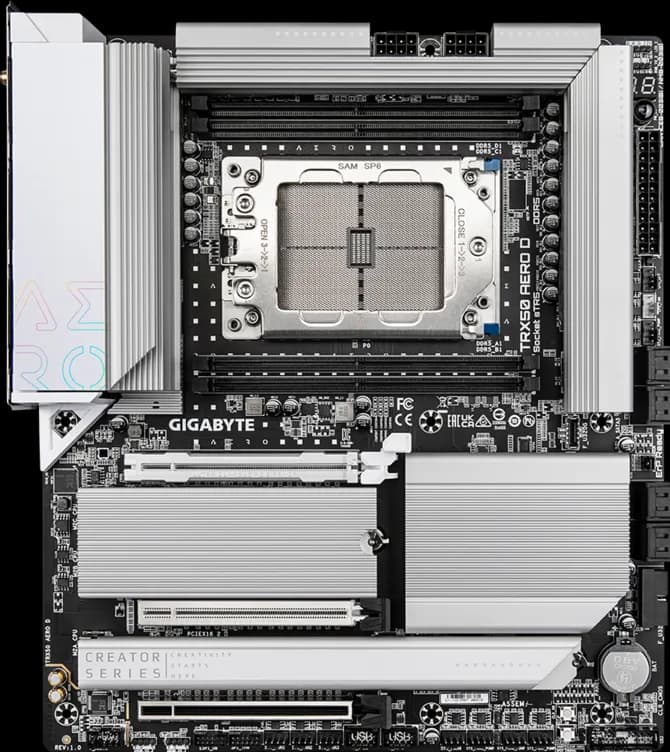 Gigabyte TRX50 AERO D sTR5 E-ATX DDR5 WiFi Gigabyte TRX50 AERO D sTR5 E-ATX DDR5 WiFi