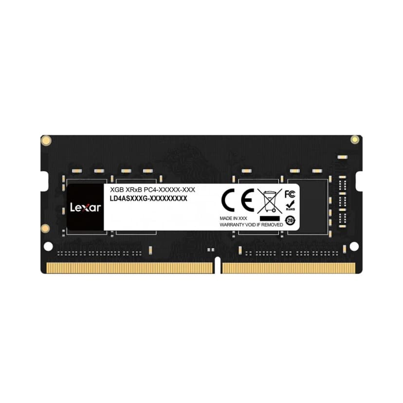 Lexar 16GB (1x16GB) DDR4 SO-DIMM 3200MHz CL22 Preto - LD4AS016G-B3200GSST