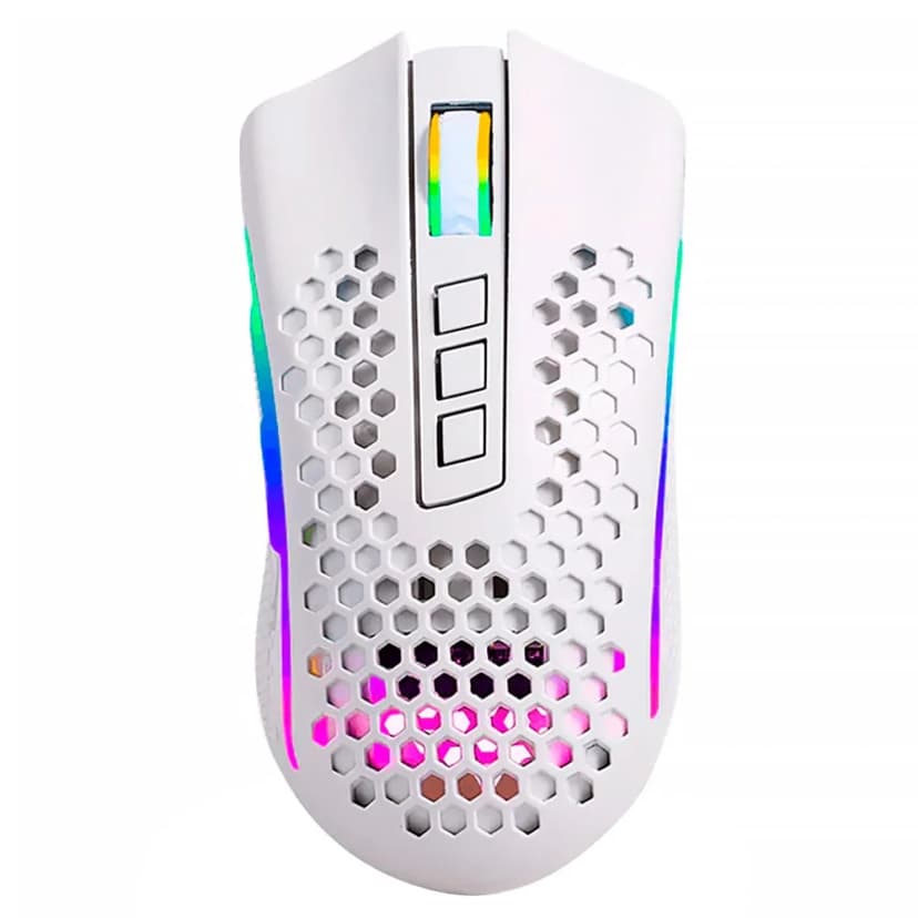 Redragon Storm Pro Sem Fio, Sensor PixArt PAW3335, 16000 DPI, Branco - M808W-KS
