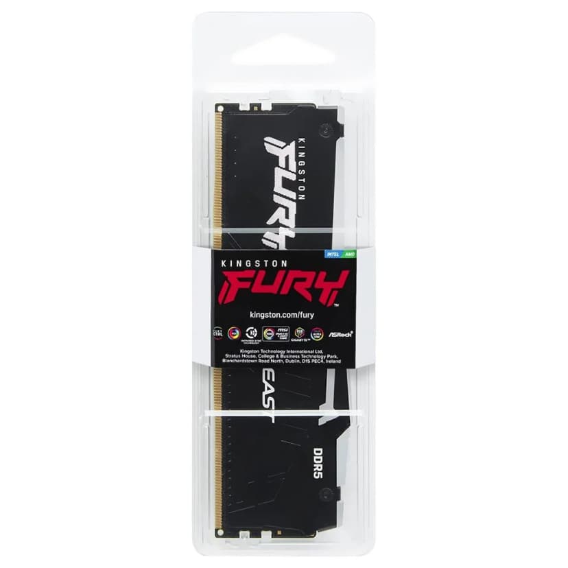 Kingston Fury Beast RGB 32GB (1x32GB) DDR5 5600MHz CL40 Preto - KF556C40BB2A-32