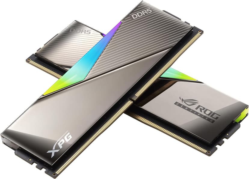 ADATA XPG Lancer RGB ROG 32GB (2x16GB) DDR5 6600MHz CL32 Prata - AX5U6600C3216G-DCLARROG