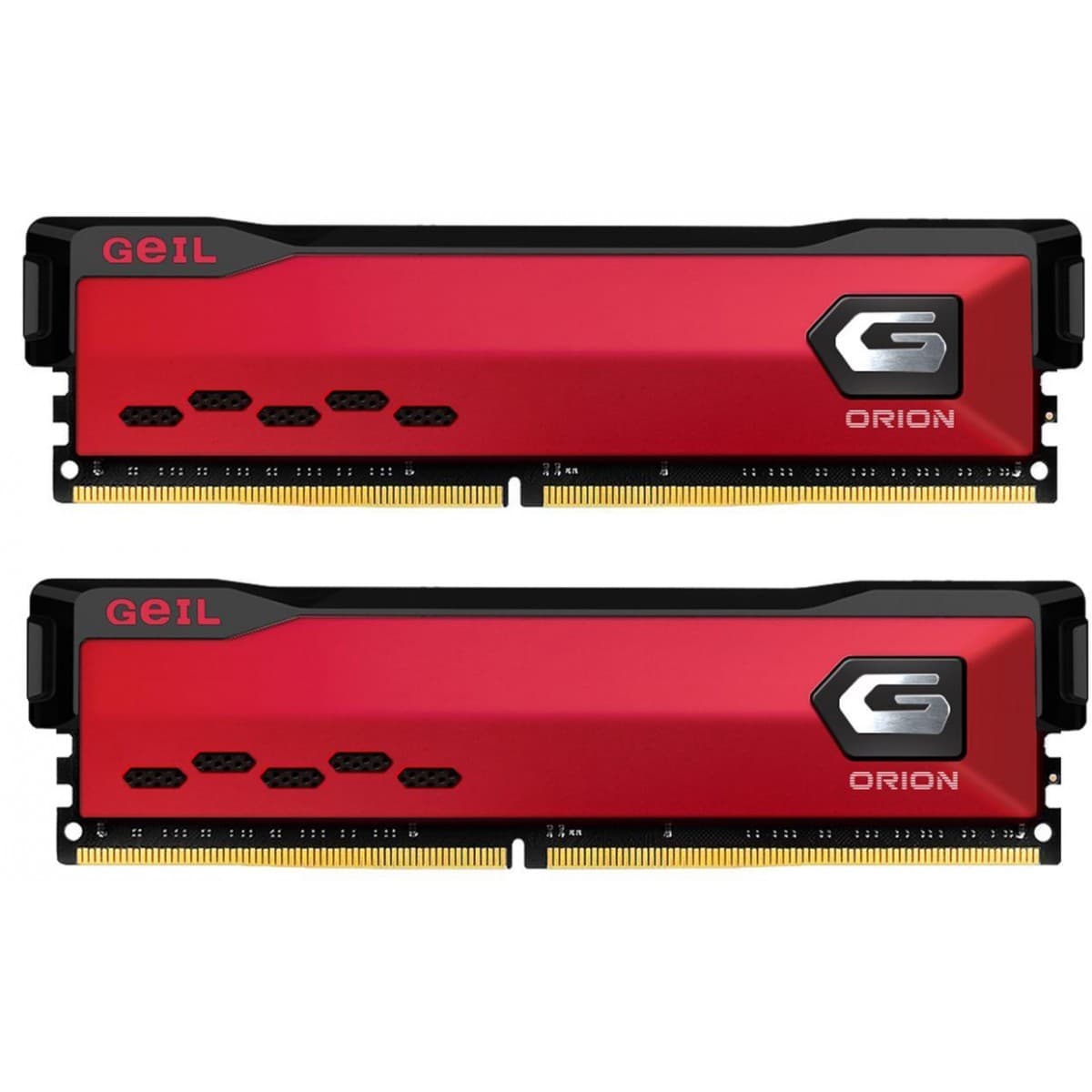 Geil Orion 16GB (2x8GB) DDR4 Geil Orion 16GB (2x8GB) DDR4 3200MHz CL16 Vermelho - GAOR416GB3200C16BDC