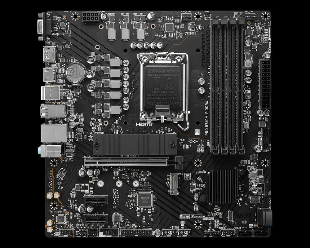 MSI PRO B760M-P DDR4 LGA1700 Micro-ATX DDR4 MSI PRO B760M-P DDR4 LGA1700 Micro-ATX DDR4