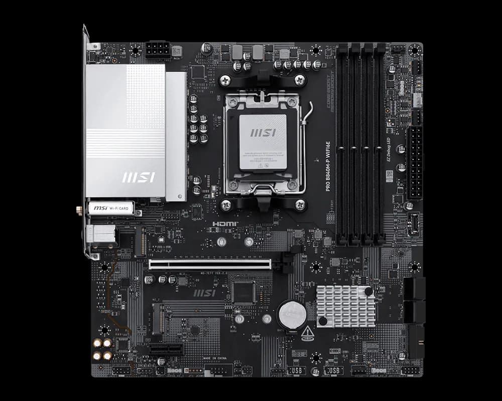 MSI PRO B840M-P WIFI6E AM5 Micro-ATX DDR5 MSI PRO B840M-P WIFI6E AM5 Micro-ATX DDR5