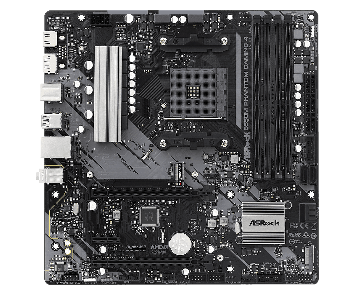 ASRock B550M Phantom Gaming 4 AM4 Micro-ATX DDR4 ASRock B550M Phantom Gaming 4 AM4 Micro-ATX DDR4