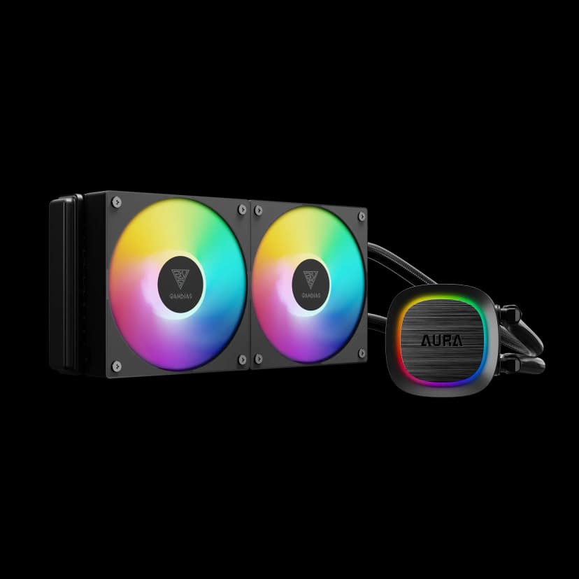 Water Cooler Gamdias Aura GL 240 V2 240mm ARGB Preto - AURA GL240 V2