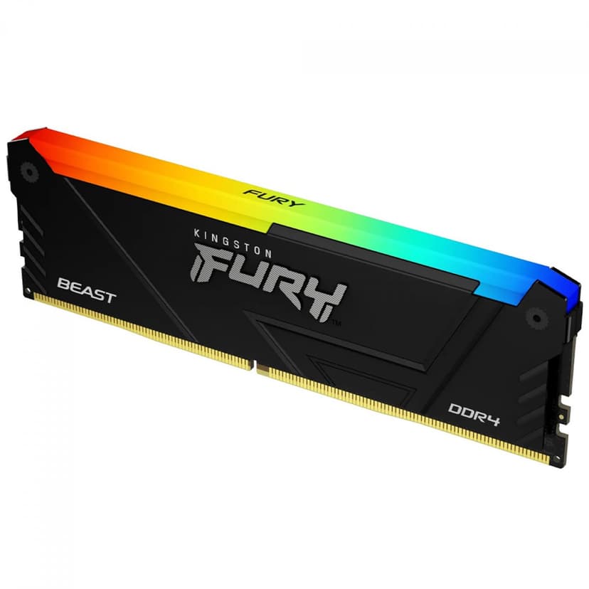 Kingston Fury Beast RGB 32GB (1x32GB) DDR4 3200MHz CL16 Preto - KF432C16BB2A/32