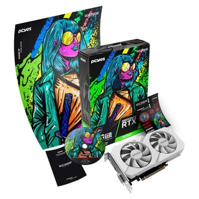 RTX 3050 6GB PcYes RTX 3050 6GB Graffiti Series White