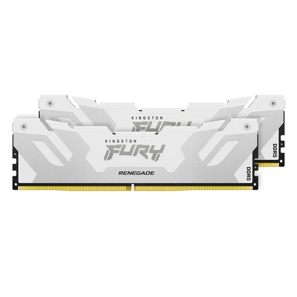 Kingston Fury Renegade 32GB (2x16GB) DDR5 Kingston Fury Renegade 32GB (2x16GB) DDR5 8000MHz CL38 Branco - KF580C38RWK2-32