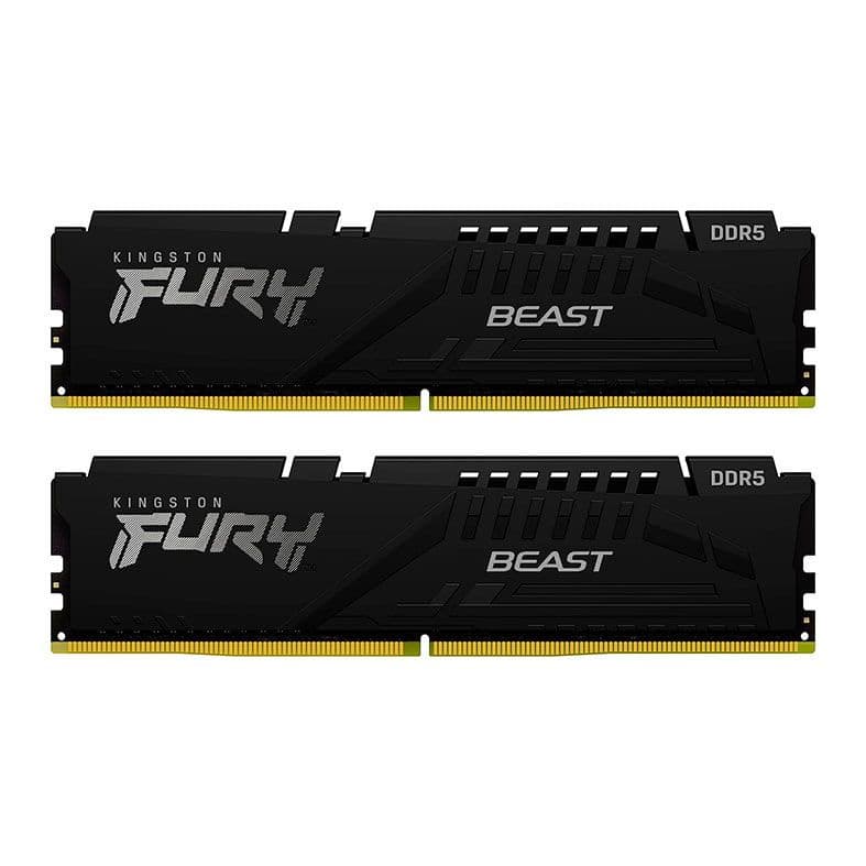 Kingston Fury Beast 32GB (2x16GB) DDR5 Kingston Fury Beast 32GB (2x16GB) DDR5 5600MHz CL36 Preto - KF556C36BBEK2-32