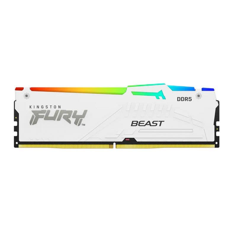 Kingston Fury Beast RGB 16GB (1x16GB) DDR5 6000MHz CL30 Branco - KF560C30BWA-16
