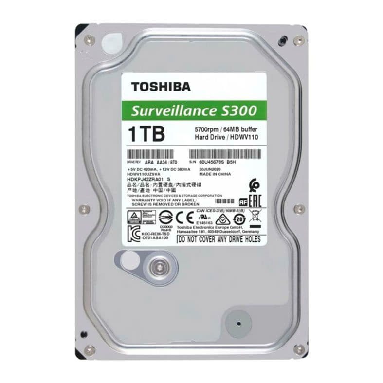 Toshiba S300 1TB HDD SATA III - HDWV110UZSVA Toshiba S300 1TB HDD SATA III - HDWV110UZSVA