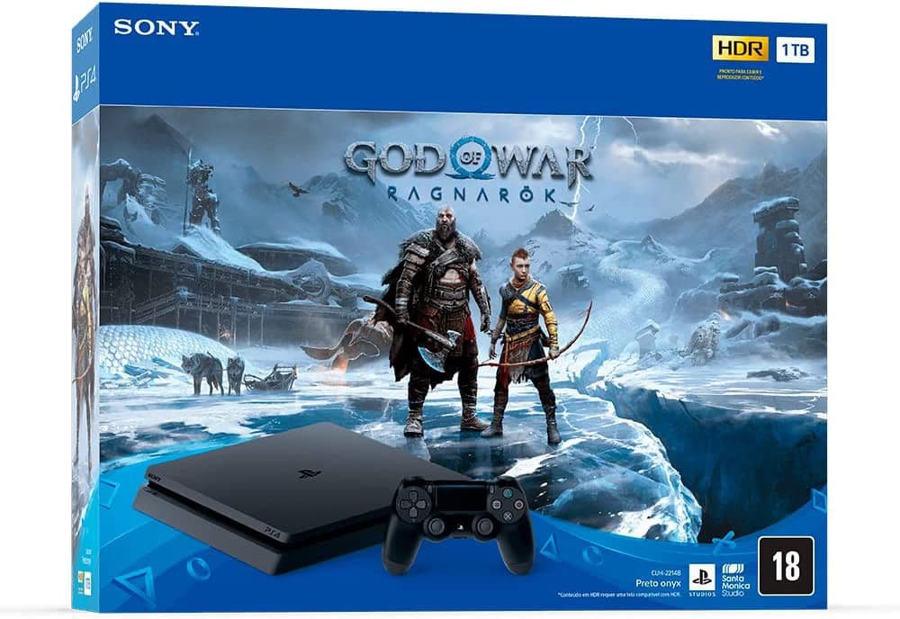 PlayStation 4 Slim 1TB + 1 Controle + 1 Jogo