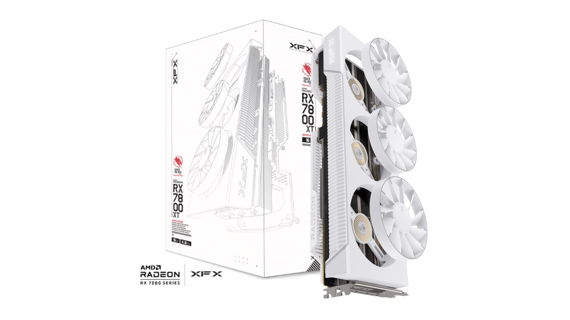 RX 7800 XT XFX RX 7800 XT Quicksilver White