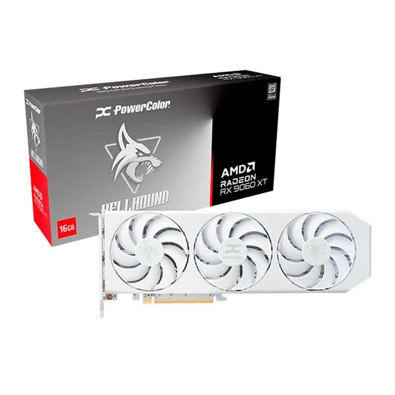 RX 9060 XT 16GB PowerColor RX 9060 XT 16GB Hellhound Spectral White