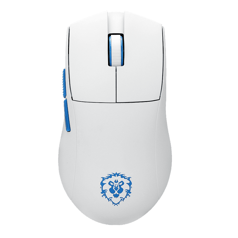 Redragon King Pro Sem Fio, Sensor PixArt PAW3395, 26000 DPI, Edição World of Warcraft Aliança - YGK01-WH
