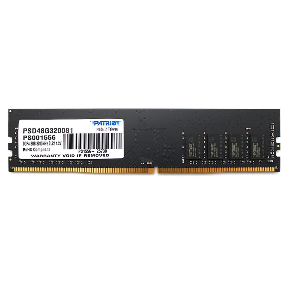 Patriot Signature Line 8GB DDR4 Patriot Signature Line 8GB (1x8GB) DDR4 3200MHz CL22 Preto - PSD48G320081