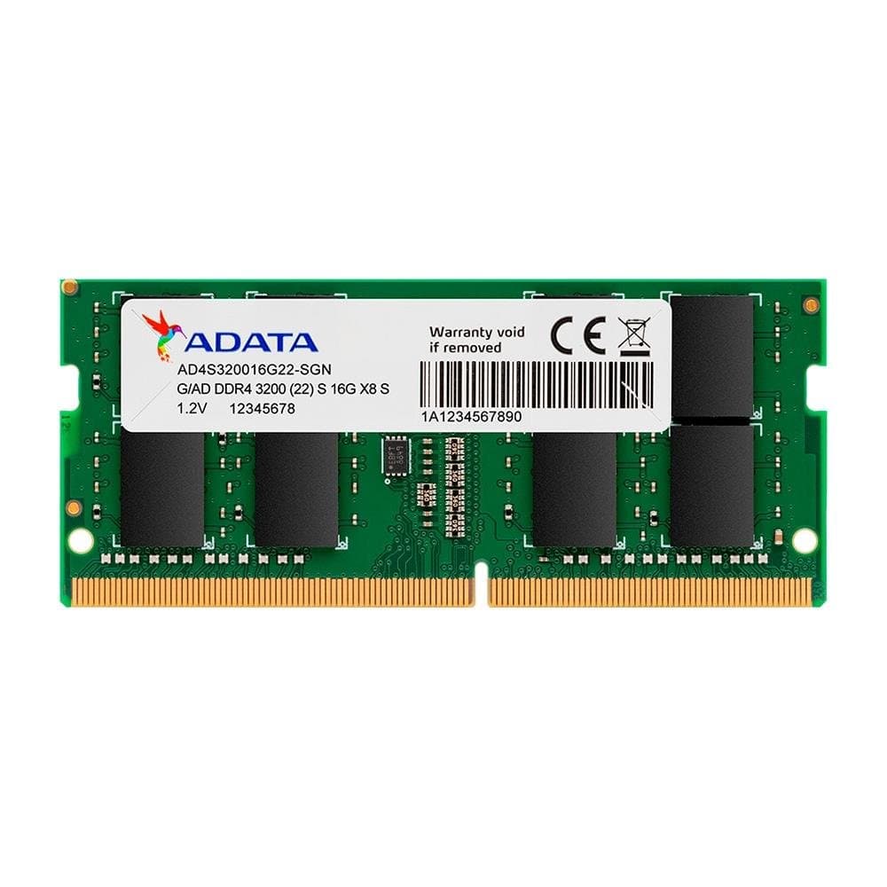 ADATA Premier 16GB DDR4 SO-DIMM ADATA Premier 16GB (1x16GB) DDR4 SO-DIMM 3200MHz CL22 Verde - AD4S320016G22-SGN